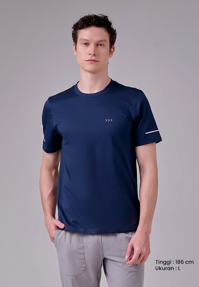 MANZONE - Kaos Jersey Lengan Pendek Pria Bolt 05 Slim Fit - Navy