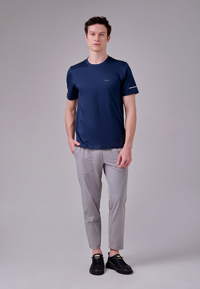 MANZONE - Kaos Jersey Lengan Pendek Pria Bolt 05 Slim Fit - Navy