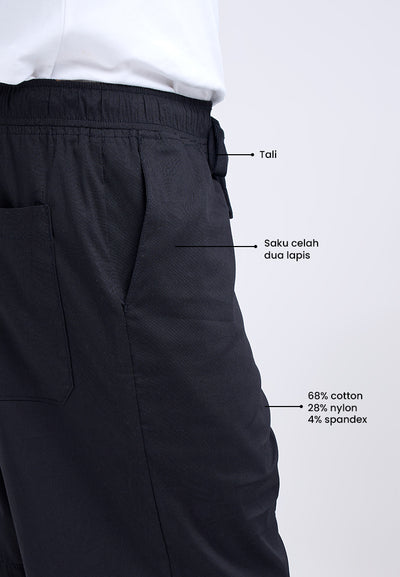 MANZONE - Celana Pendek Bermuda Pria Brian 01 - Black