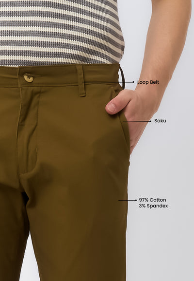 MANZONE - Celana Panjang Chinos Pria Durbiksa 02 Reguler Fit - Brown