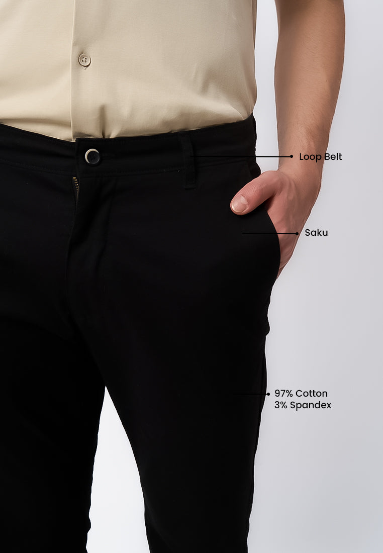 MANZONE - Celana Panjang Chinos Pria Durbiksa 04 Reguler Fit - Black