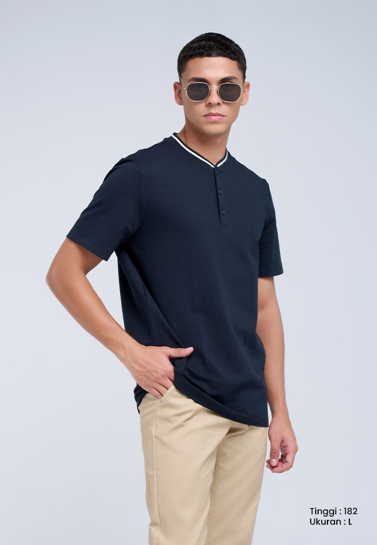 MANZONE - Polo Shirt Lengan Pendek Pria Maika 01 Slim Fit - Black