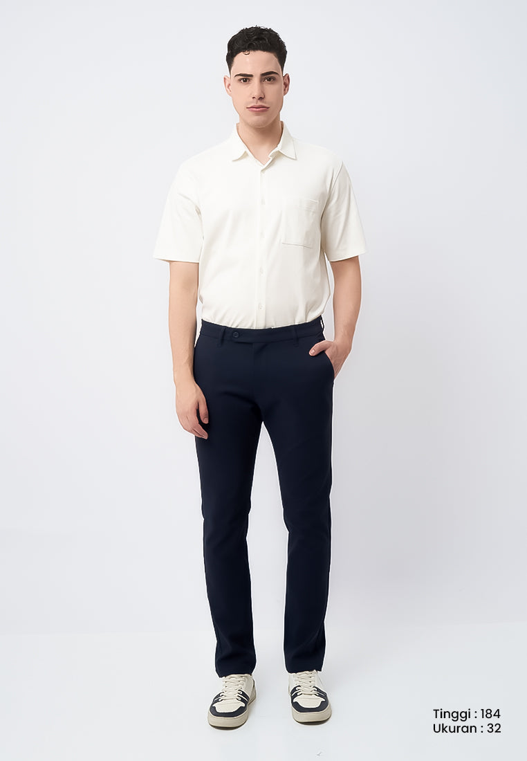 MANZONE - Celana Panjang Formal Pria Marc 03 Slim Fit - Navy