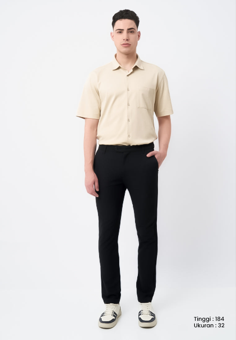 MANZONE - Celana Panjang Formal Pria Marc 04 Slim Fit - Black