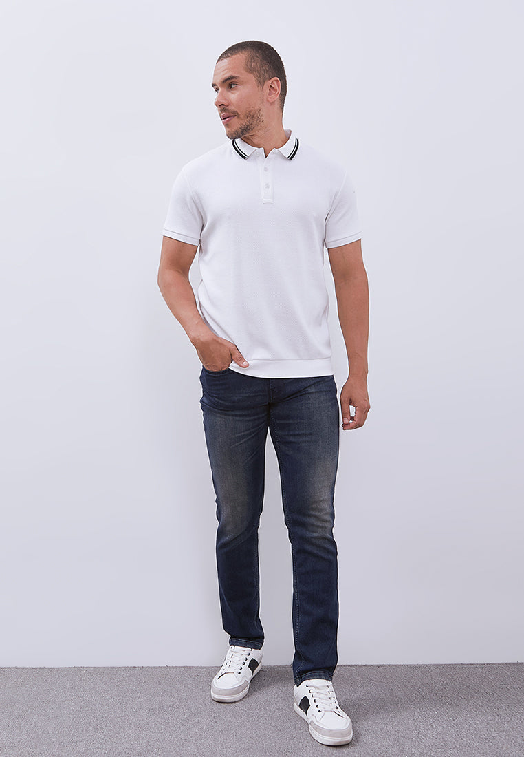 MANZONE - Polo Shirt Lengan Pendek Pria Nara 01 - White