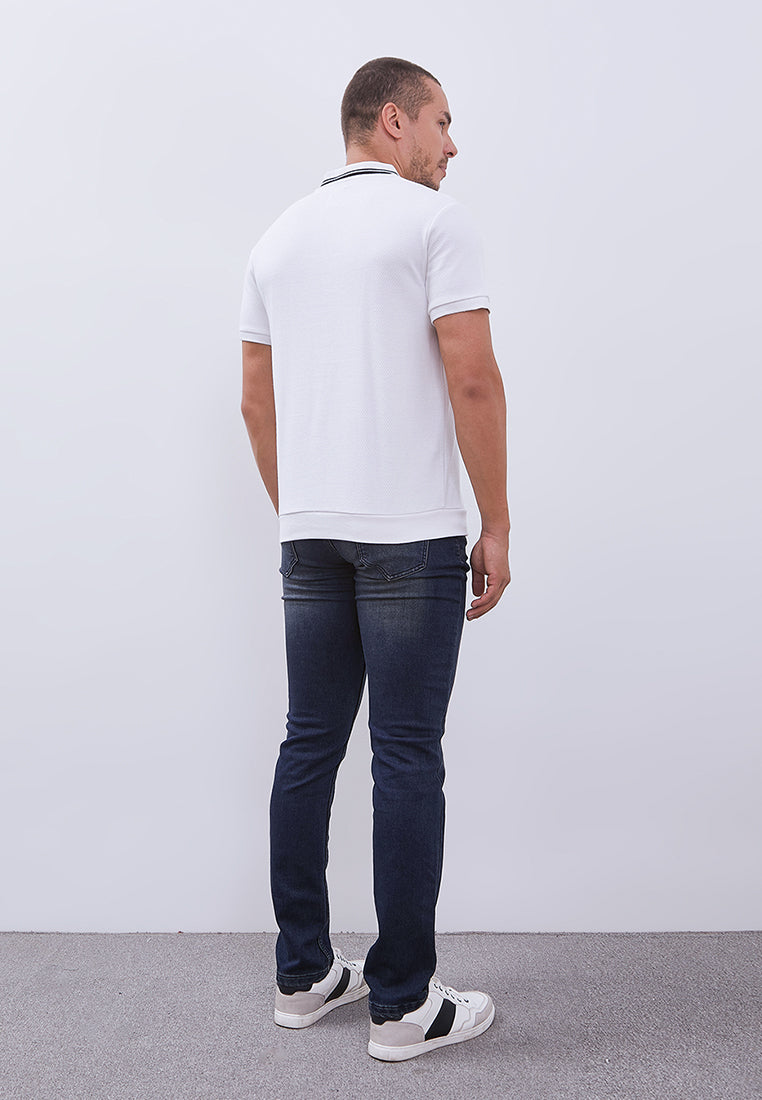 MANZONE - Polo Shirt Lengan Pendek Pria Nara 01 - White