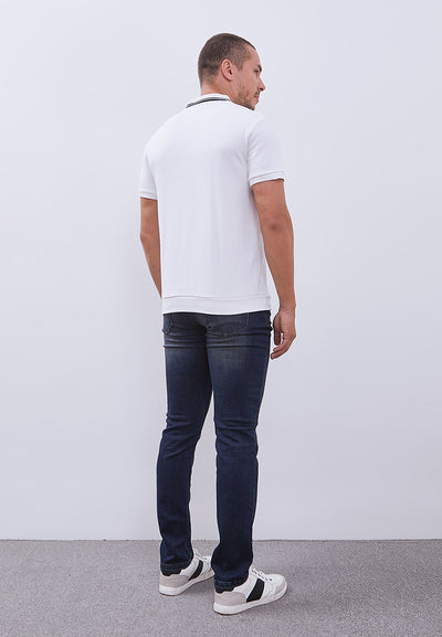 MANZONE - Polo Shirt Lengan Pendek Pria Nara 01 - White