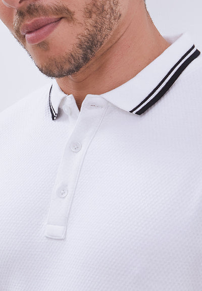 MANZONE - Polo Shirt Lengan Pendek Pria Nara 01 - White