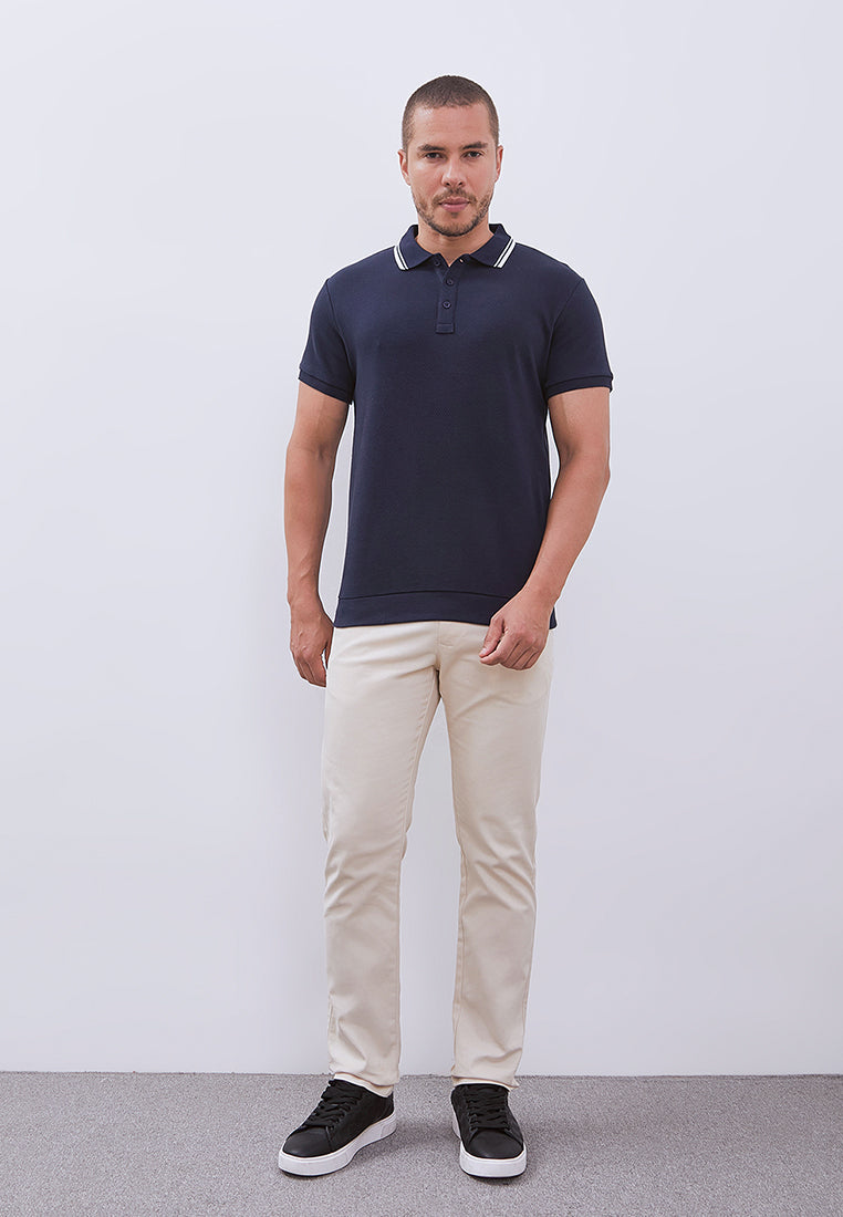 MANZONE - Polo Shirt Lengan Pendek Pria Nara 03 - Navy