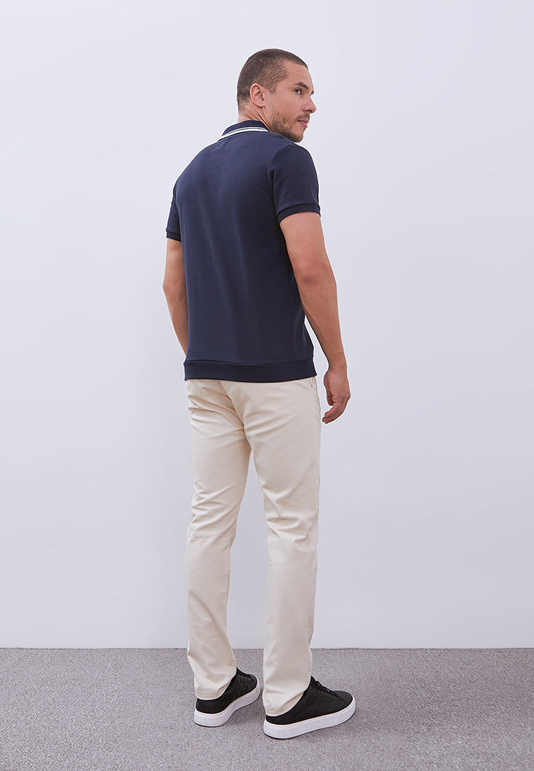 MANZONE - Polo Shirt Lengan Pendek Pria Nara 03 - Navy