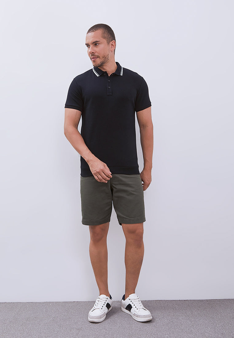 MANZONE - Polo Shirt Lengan Pendek Pria Nara 06 - Black