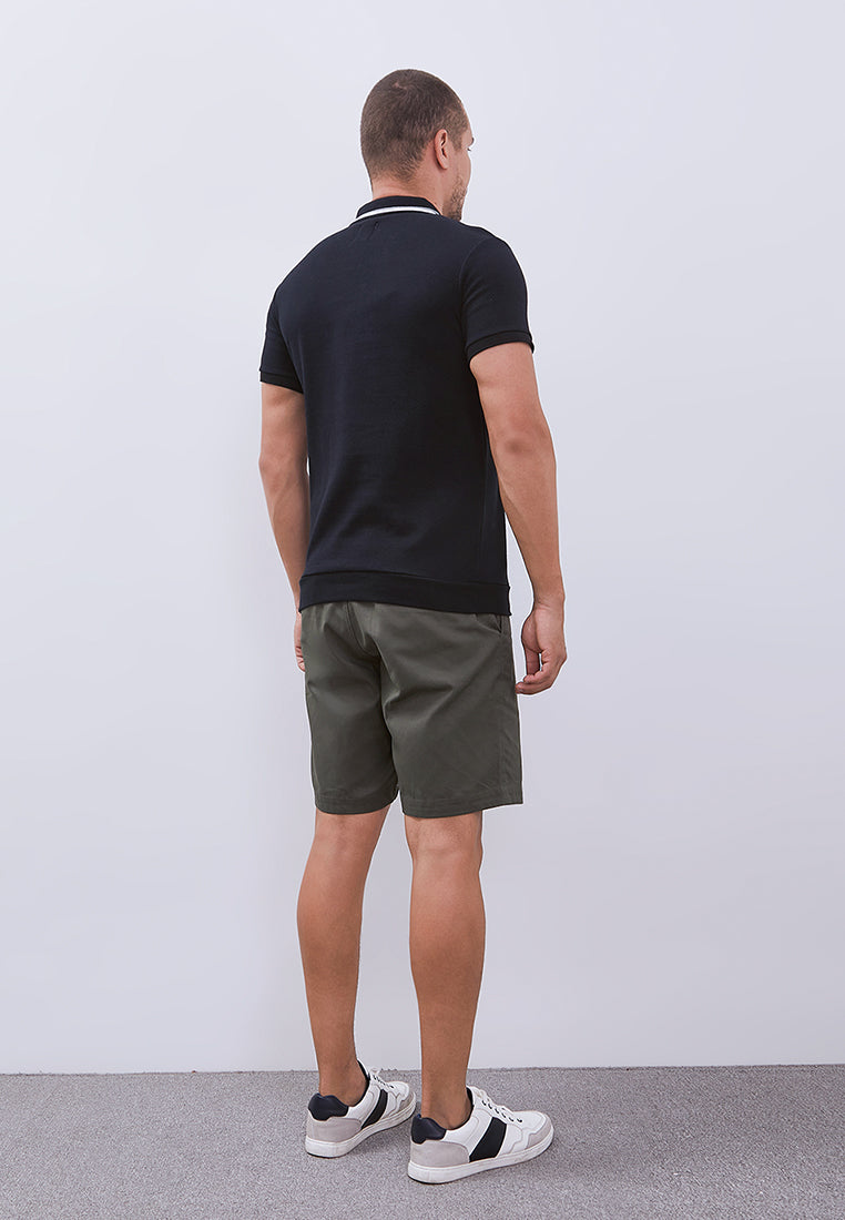 MANZONE - Polo Shirt Lengan Pendek Pria Nara 06 - Black