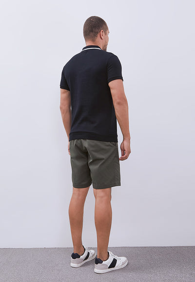 MANZONE - Polo Shirt Lengan Pendek Pria Nara 06 - Black