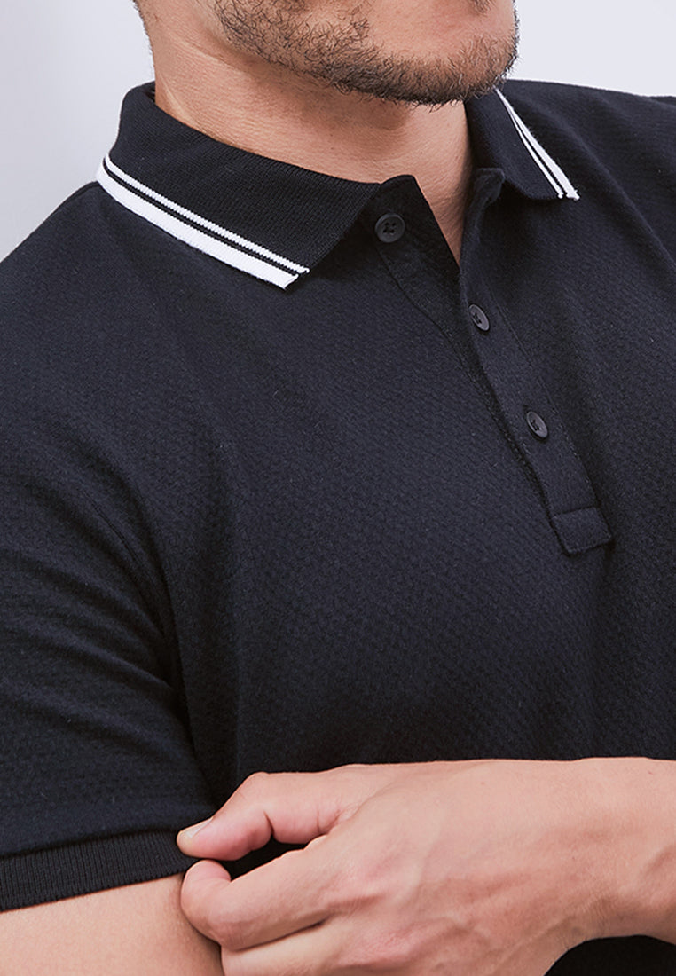 MANZONE - Polo Shirt Lengan Pendek Pria Nara 06 - Black