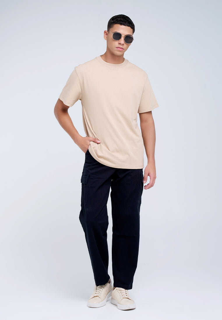 MANZONE - Kaos Jersey Lengan Pendek Pria Shiloh 04 Relaxed Fit - Light Khaki