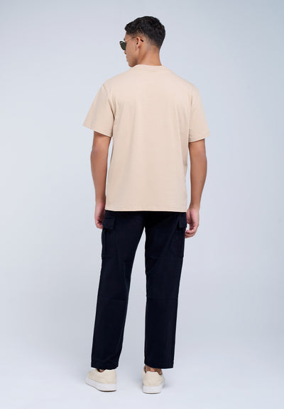 MANZONE - Kaos Jersey Lengan Pendek Pria Shiloh 04 Relaxed Fit - Light Khaki