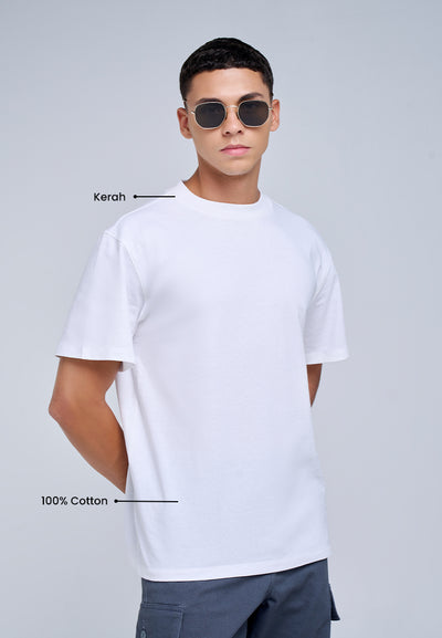 MANZONE - Kaos Jersey Lengan Pendek Pria Shiloh 06 Relaxed Fit - White