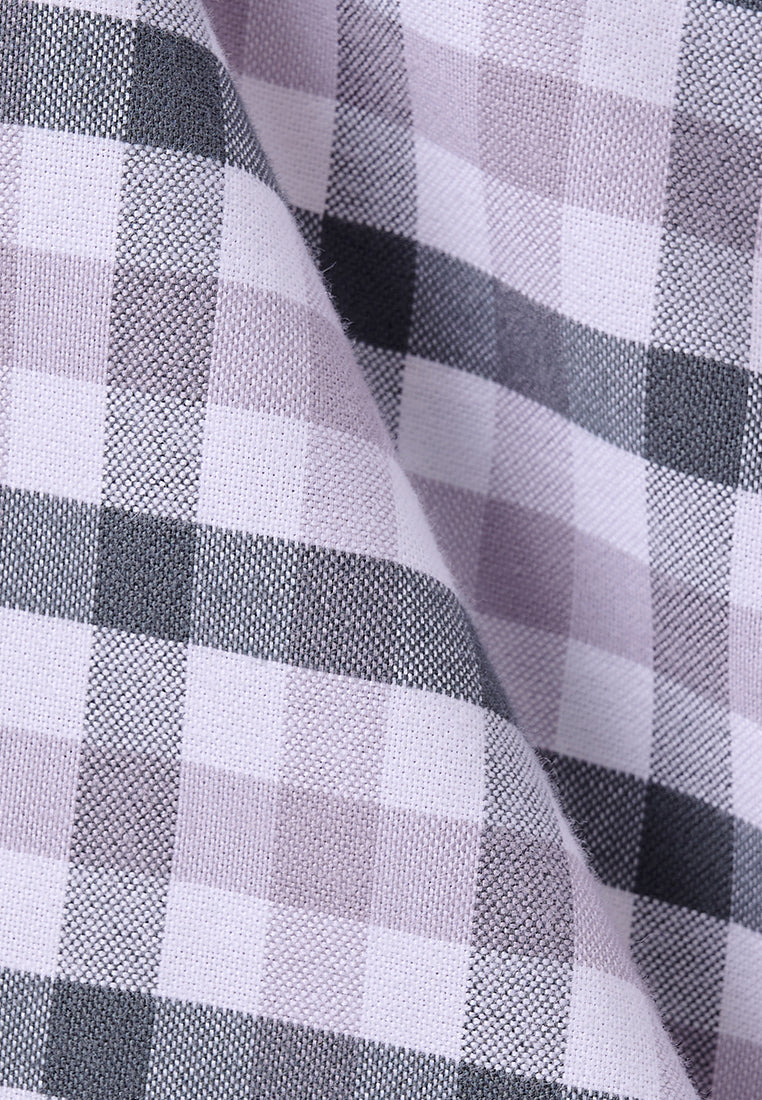 MANZONE - Kemeja Oxford Lengan Panjang Pria Snap 02 Modern Fit - White