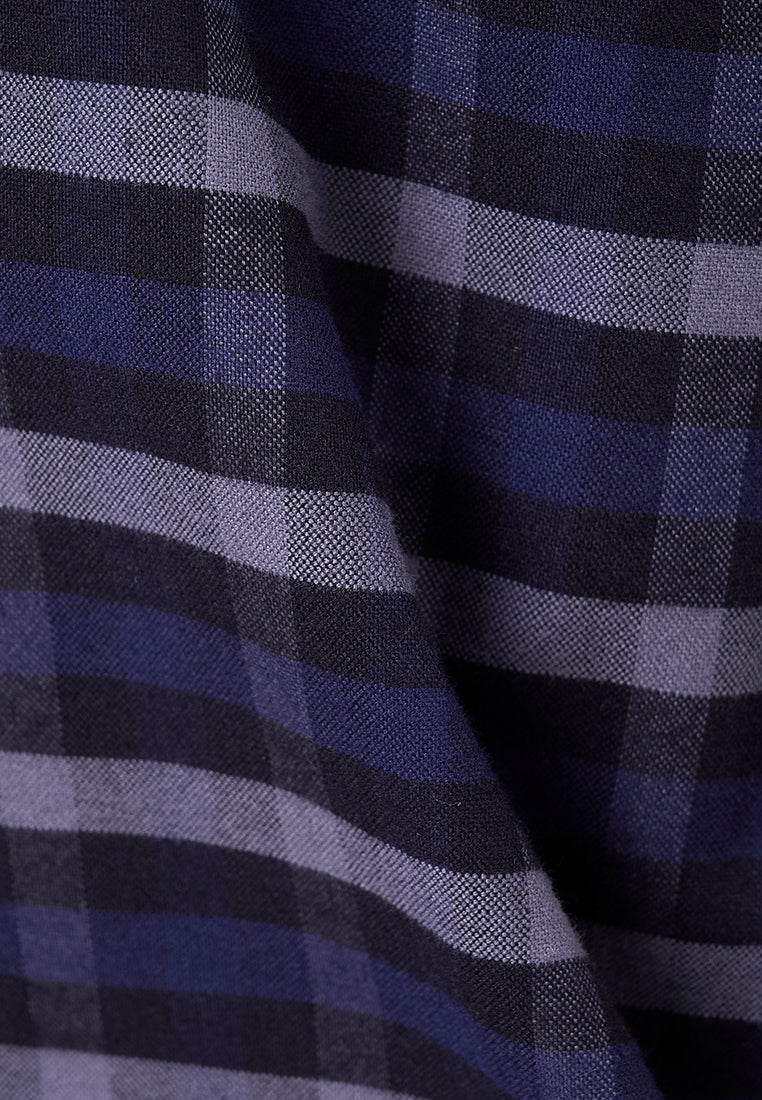 MANZONE - Kemeja Oxford Lengan Panjang Pria Snap 03 Modern Fit - Black