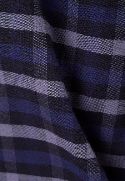 MANZONE - Kemeja Oxford Lengan Panjang Pria Snap 03 Modern Fit - Black