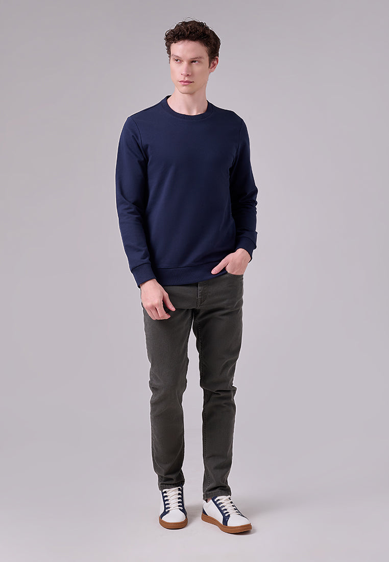 MANZONE - Sweatshirt Lengan Panjang Pria Swade 04 - Dark Navy