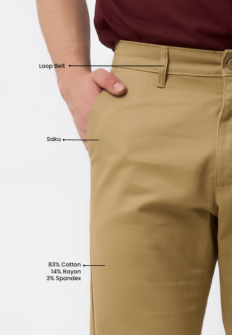 MANZONE - Celana Panjang Chinos Pria Turner 03 Reguler Fit - Khaki