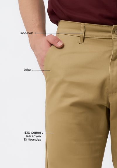 MANZONE - Celana Panjang Chinos Pria Turner 03 Reguler Fit - Khaki