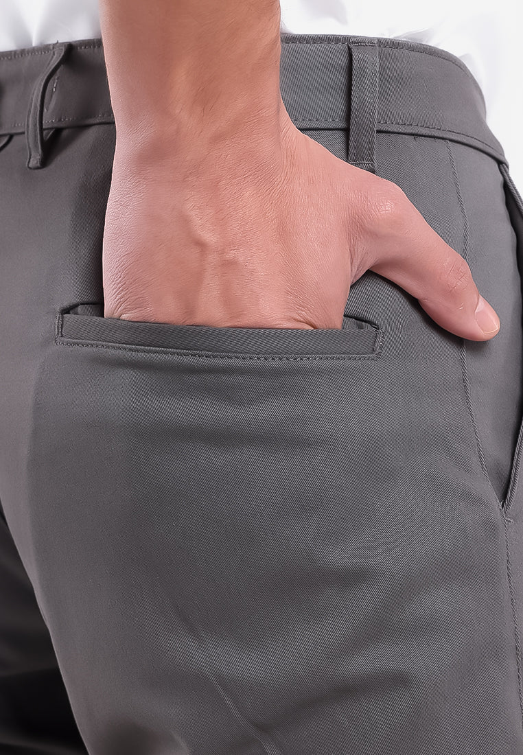 MANZONE - Celana Panjang Chinos Pria Turner 06 Reguler Fit - Dark Grey