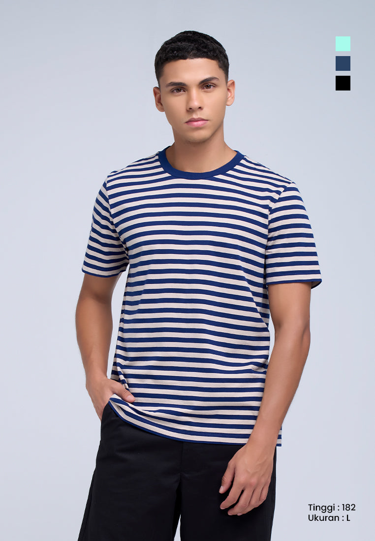 MANZONE - Kaos Lengan Pendek Pria Vinley 02 Slim Fit - Navy
