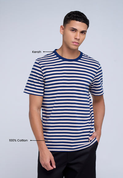 MANZONE - Kaos Lengan Pendek Pria Vinley 02 Slim Fit - Navy