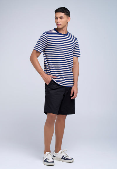 MANZONE - Kaos Lengan Pendek Pria Vinley 02 Slim Fit - Navy