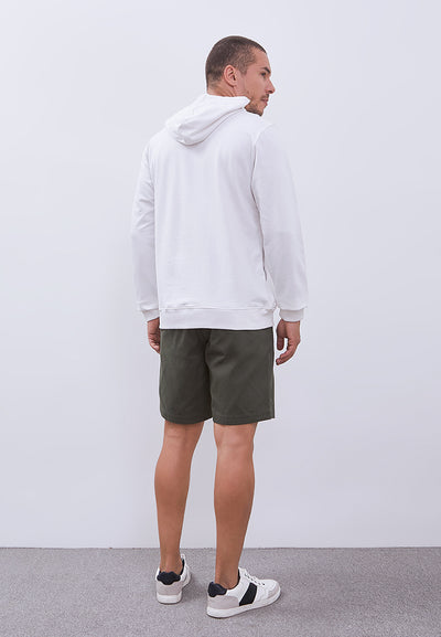 MANZONE - Hoodie Lengan Panjang Pria Mailson - White