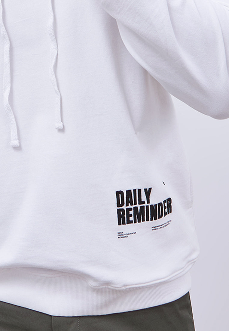 MANZONE - Hoodie Lengan Panjang Pria Mailson - White