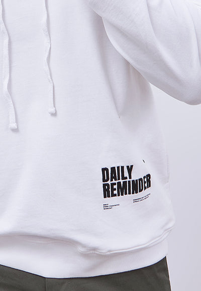 MANZONE - Hoodie Lengan Panjang Pria Mailson - White