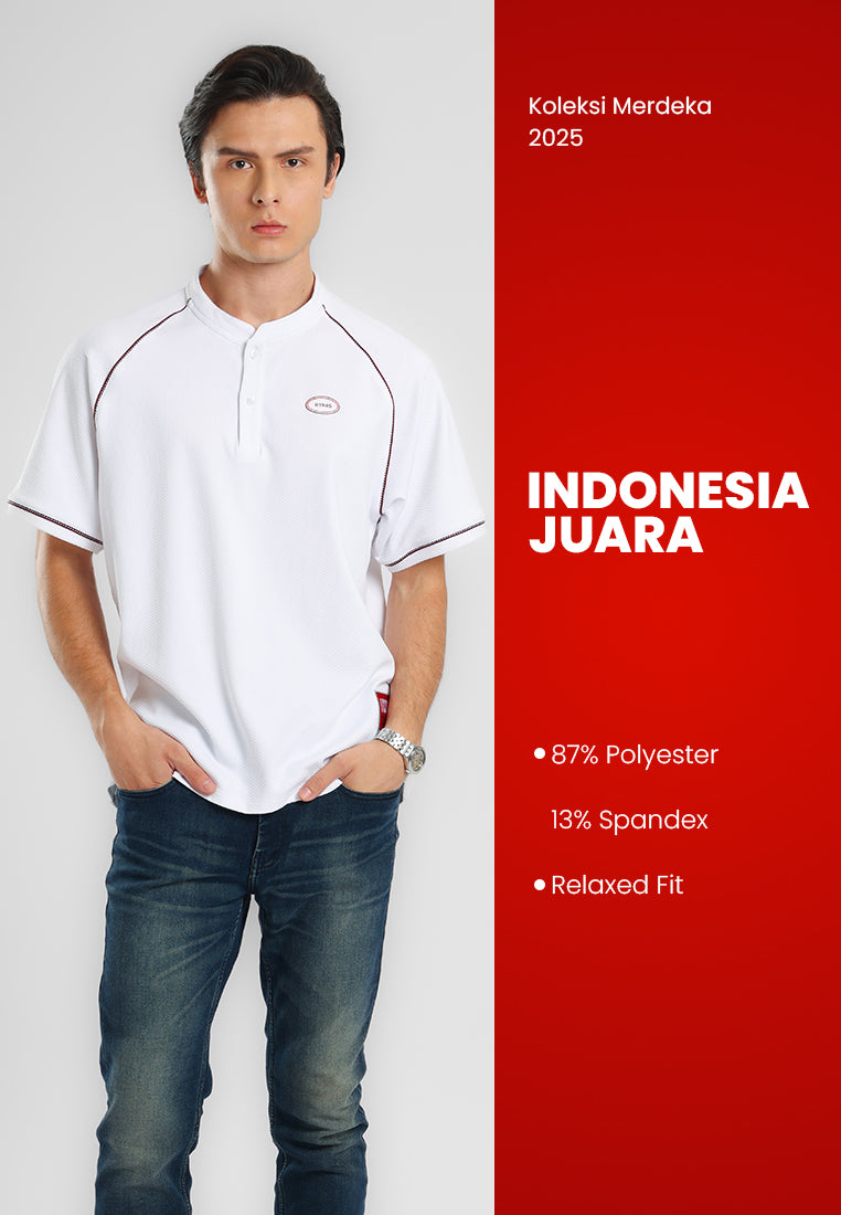 Manzone - Polo Shirt Lengan Pendek Pria Id Dante Relaxed Fit - White