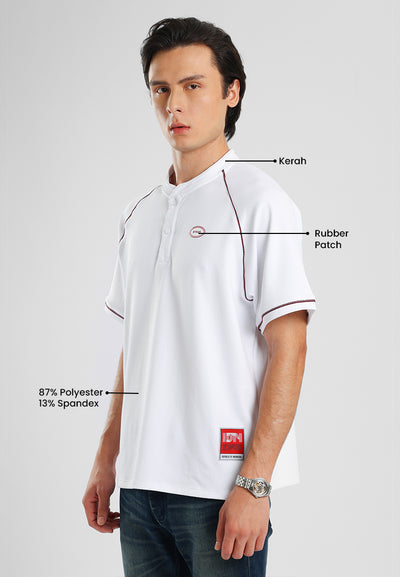 Manzone - Polo Shirt Lengan Pendek Pria Id Dante Relaxed Fit - White