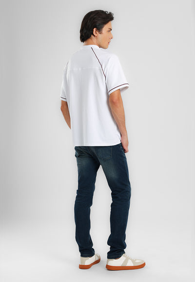 Manzone - Polo Shirt Lengan Pendek Pria Id Dante Relaxed Fit - White