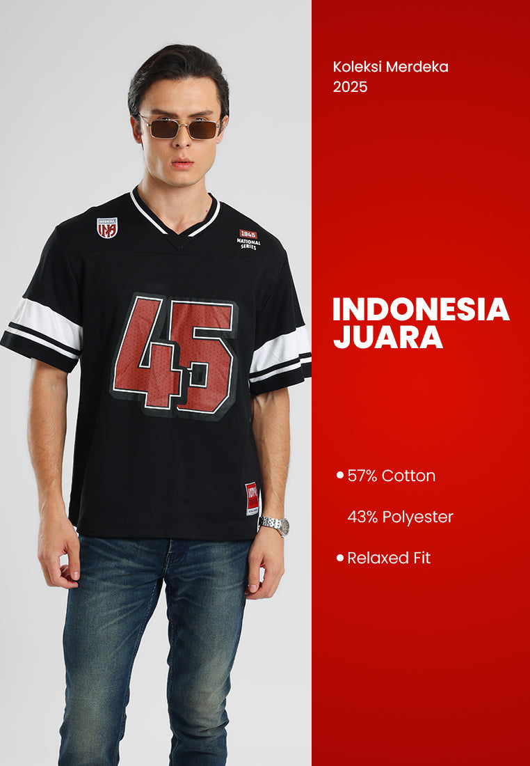 Manzone - Kaos Lengan Pendek Pria Id Larry Relaxed Fit - Black