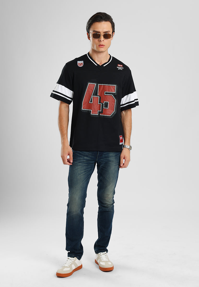 Manzone - Kaos Lengan Pendek Pria Id Larry Relaxed Fit - Black