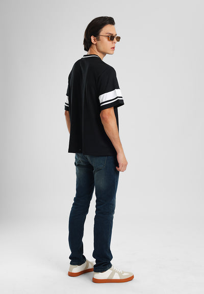 Manzone - Kaos Lengan Pendek Pria Id Larry Relaxed Fit - Black