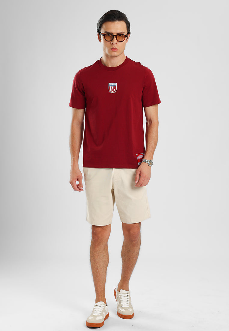 Manzone - Kaos Lengan Pendek Pria Id Rabzki Slim Fit - Maroon