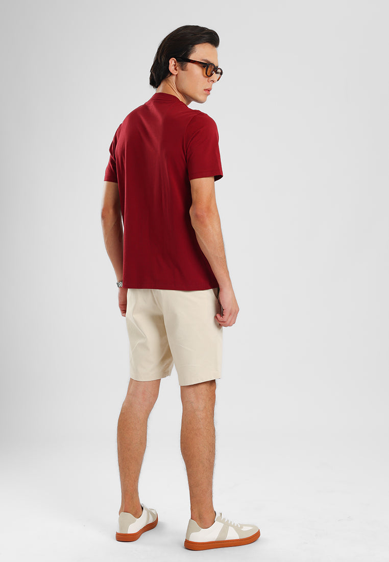 Manzone - Kaos Lengan Pendek Pria Id Rabzki Slim Fit - Maroon