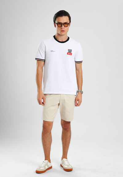 Manzone - Kaos Lengan Pendek Pria Id Wiratama Slim Fit - White