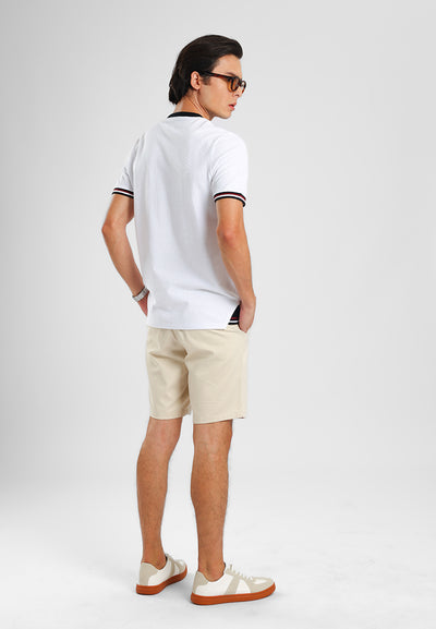 Manzone - Kaos Lengan Pendek Pria Id Wiratama Slim Fit - White