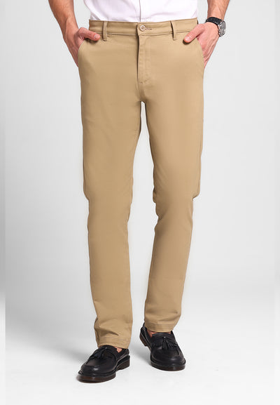 MANZONE - Celana Panjang Chinos Pria Lorenzo 01 Slim Fit - Brown