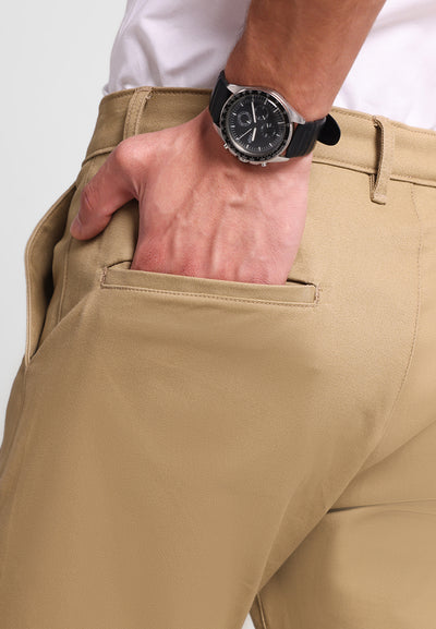 MANZONE - Celana Panjang Chinos Pria Lorenzo 01 Slim Fit - Brown