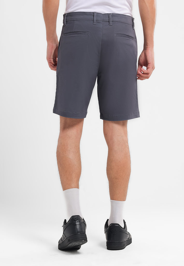 MANZONE - Celana Pendek Bermuda Pria Danny 06 Slim Fit - Grey Dark