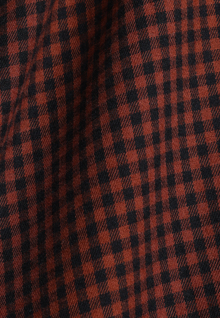 MANZONE - Kemeja Lengan Pendek Pria Karl 05 Modern Fit - Dark Brown