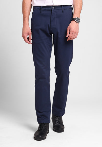 MANZONE - Celana Panjang Chinos Pria Turner 02 Reguler Fit - Dark Navy