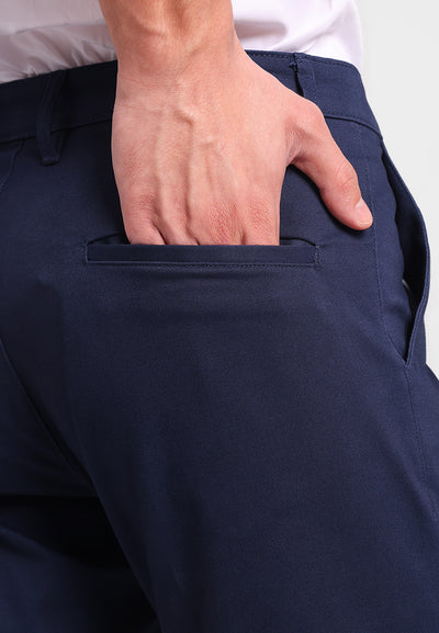 MANZONE - Celana Panjang Chinos Pria Turner 02 Reguler Fit - Dark Navy